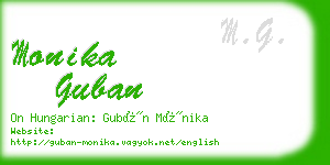 monika guban business card
